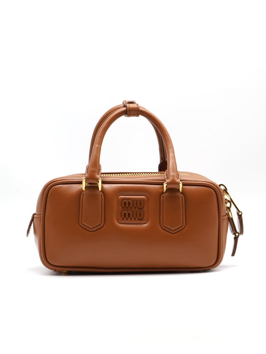 Miu Miu - Arcadie保齡球包 - 小號焦糖棕