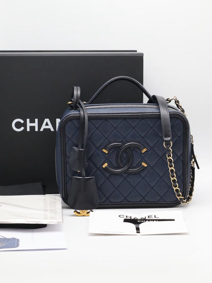 CHANEL Vanity case - 大號深藍24開