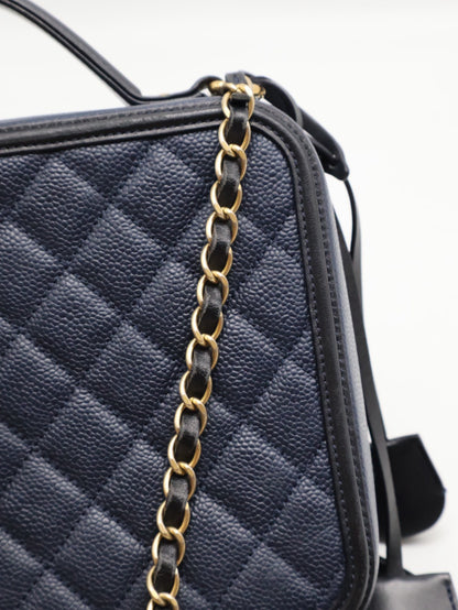 CHANEL Vanity case - 大號深藍24開
