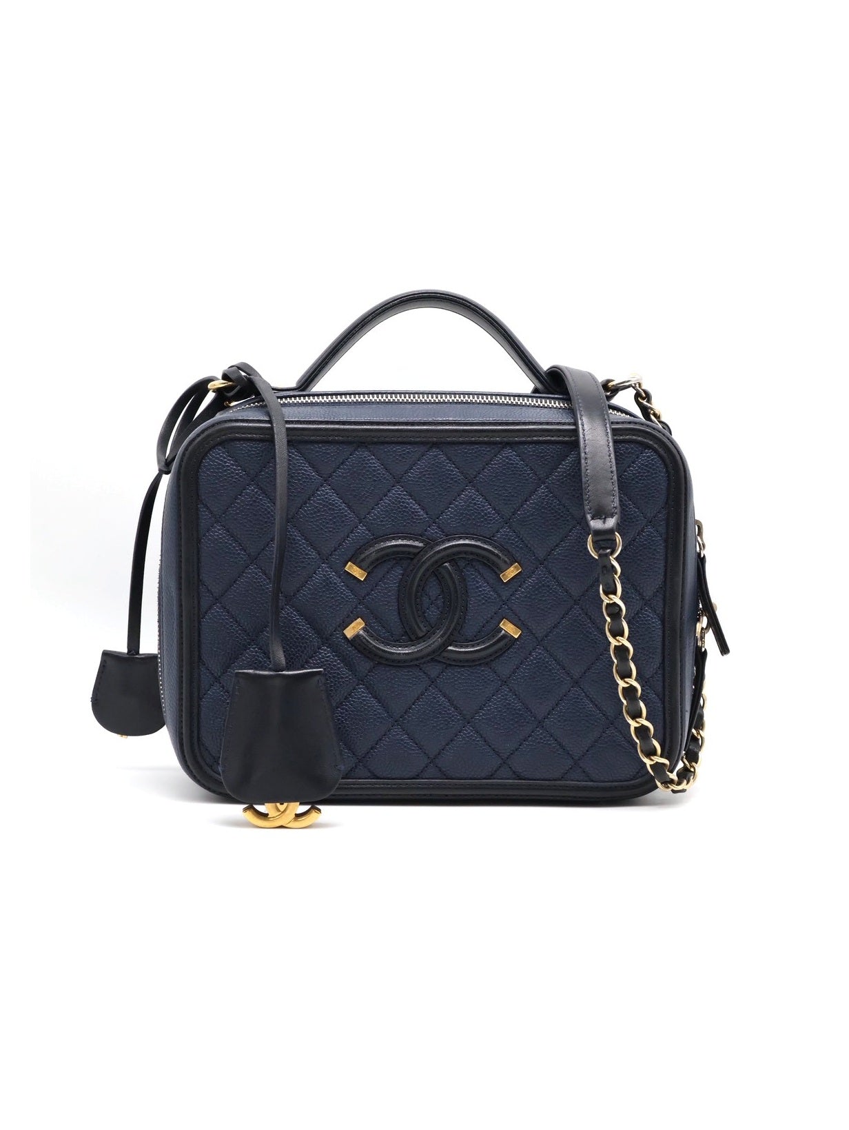 CHANEL Vanity case - 大號深藍24開