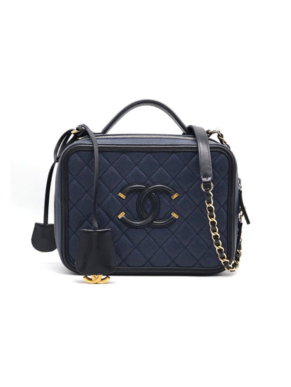 CHANEL Vanity case - 大號深藍24開