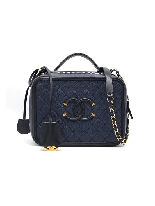 CHANEL Vanity case - 大號深藍24開