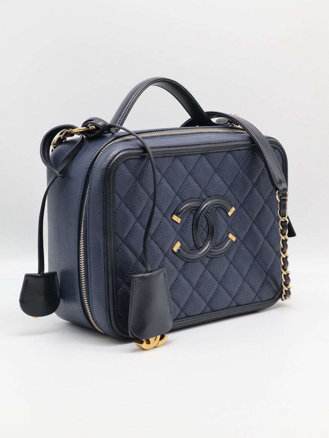 CHANEL Vanity case - 大號深藍24開
