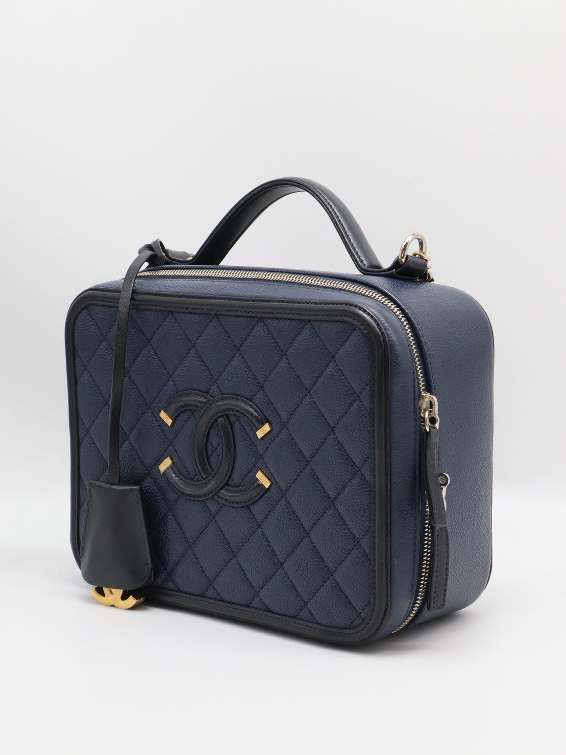 CHANEL Vanity case - 大號深藍24開