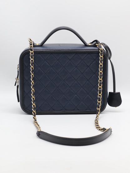 CHANEL Vanity case - 大號深藍24開