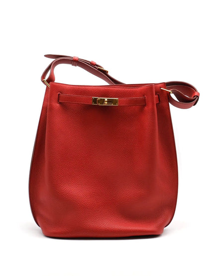HERMES So kelly 26 - Rouge Casaque Q5 國旗紅金 🄼