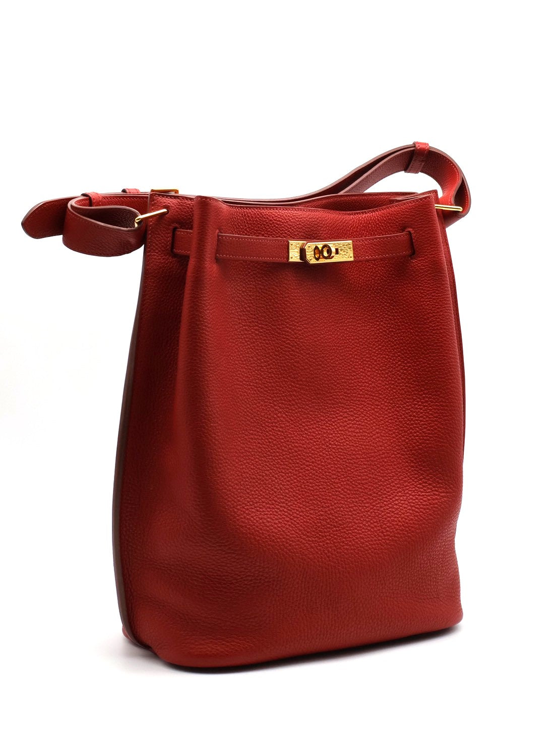 HERMES So kelly 26 - Rouge Casaque Q5 國旗紅金 🄼