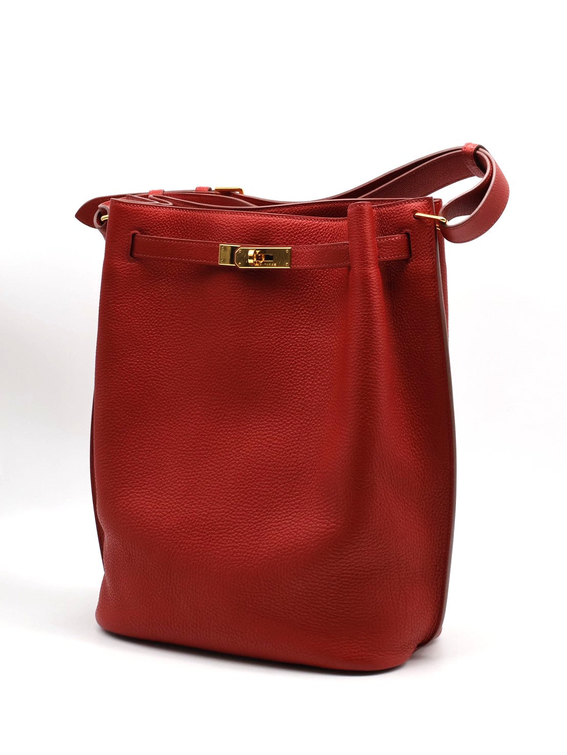 HERMES So kelly 26 - Rouge Casaque Q5 國旗紅金 🄼
