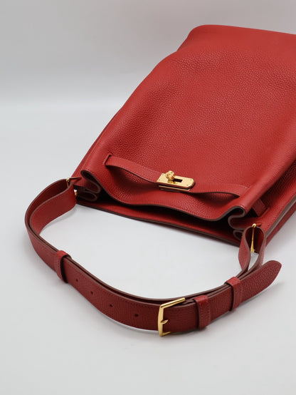 HERMES So kelly 26 - Rouge Casaque Q5 國旗紅金 🄼