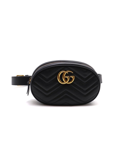 GUCCI Marmont腰包 - 大號黑金 95