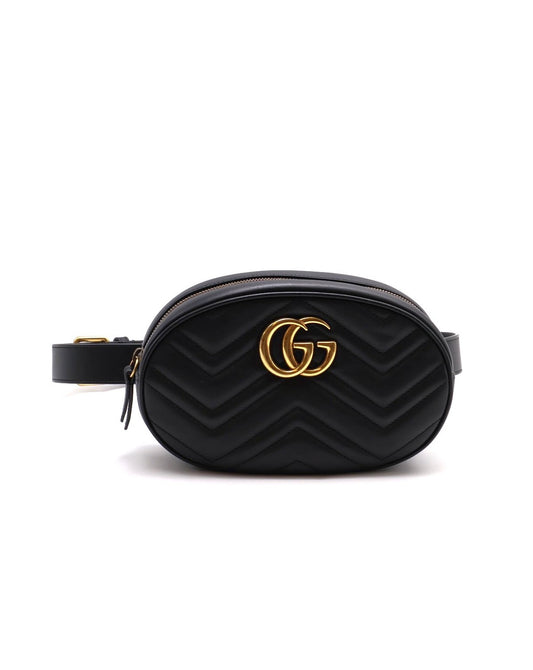 GUCCI Marmont腰包 - 大號黑金 95