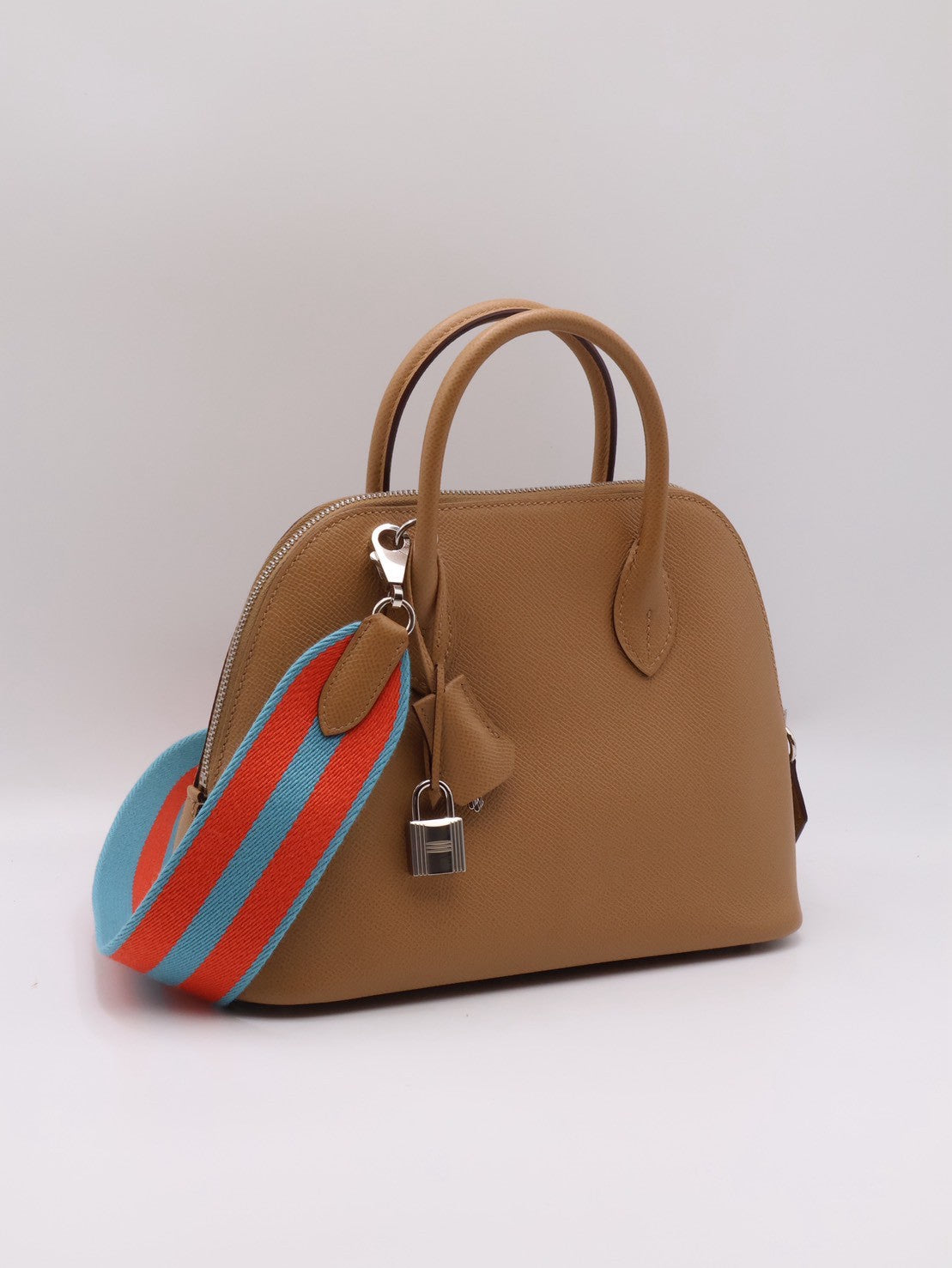 HERMES Bolide 25 - Biscuit 4B 餅乾銀配編織背帶 U