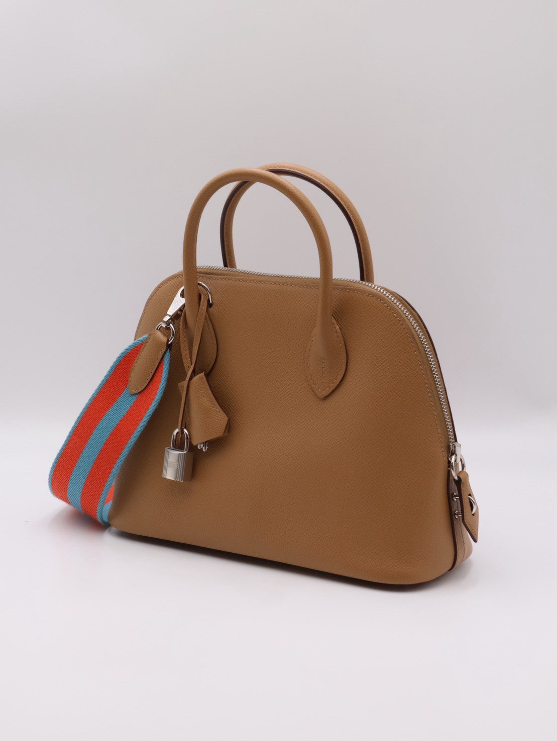 HERMES Bolide 25 - Biscuit 4B 餅乾銀配編織背帶 U