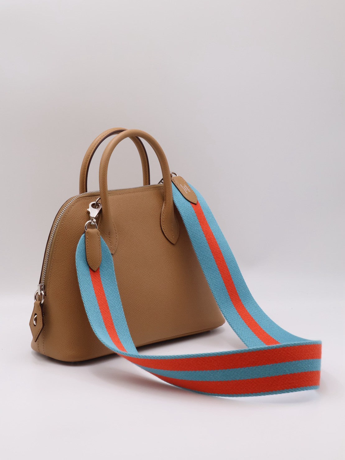 HERMES Bolide 25 - Biscuit 4B 餅乾銀配編織背帶 U