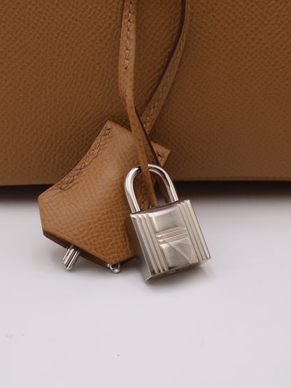 HERMES Bolide 25 - Biscuit 4B 餅乾銀配編織背帶 U