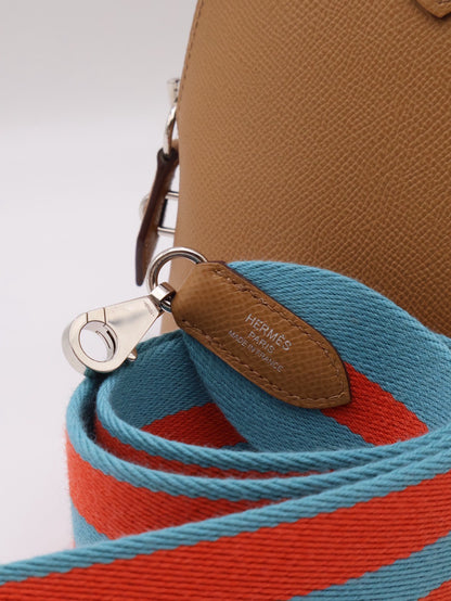 HERMES Bolide 25 - Biscuit 4B 餅乾銀配編織背帶 U