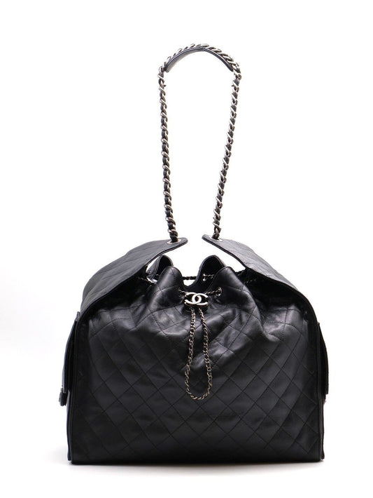 CHANEL 25 Hobo bag - 大號黑銀