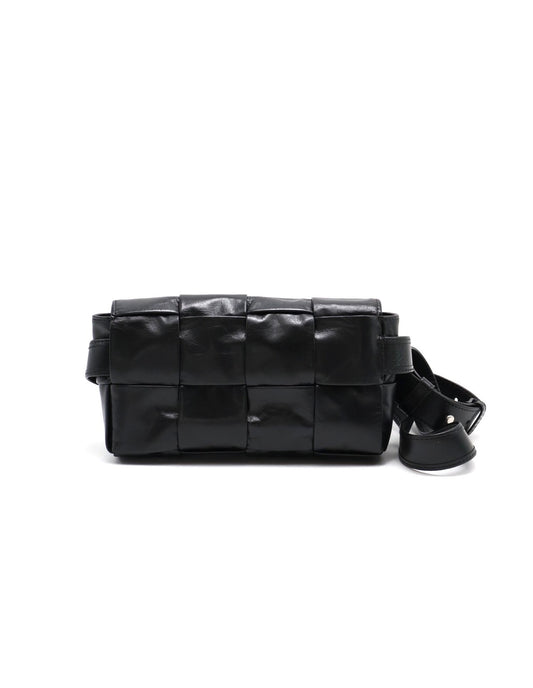 BOTTEGA VENETA Cassette經典編織包 - 8格黑