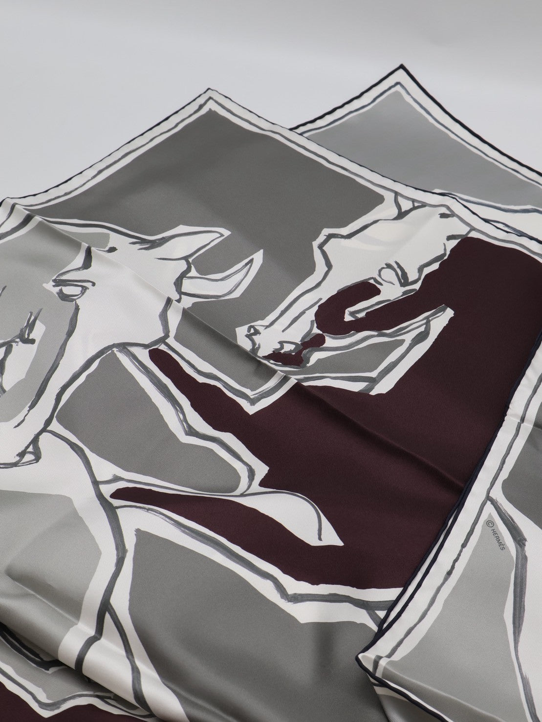 HERMES La Danse Des Chevaux 駿馬之舞絲巾 90 - 藍