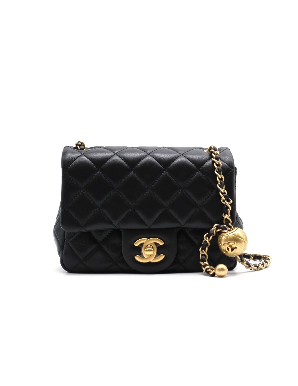 CHANEL 經典口蓋包方胖子 17 - 金球黑金