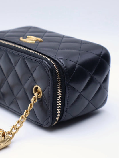 CHANEL 22K金柱調節釦長盒子 - 黑金