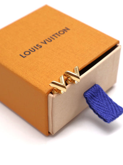 LOUIS VUITTON 經典Essential V耳環 - 金
