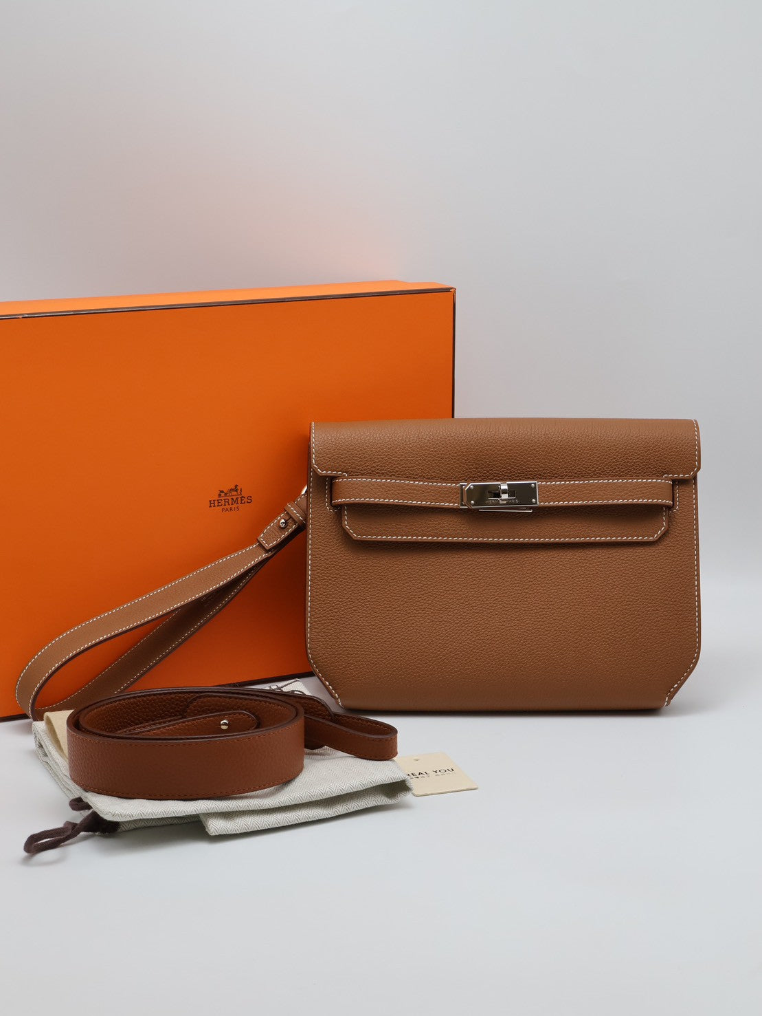 HERMES Kelly Depeches 25 - Gold 37 金棕銀 B