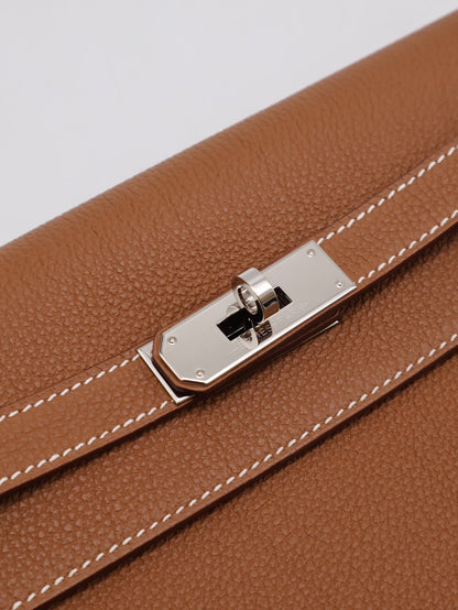 HERMES Kelly Depeches 25 - Gold 37 金棕銀 B