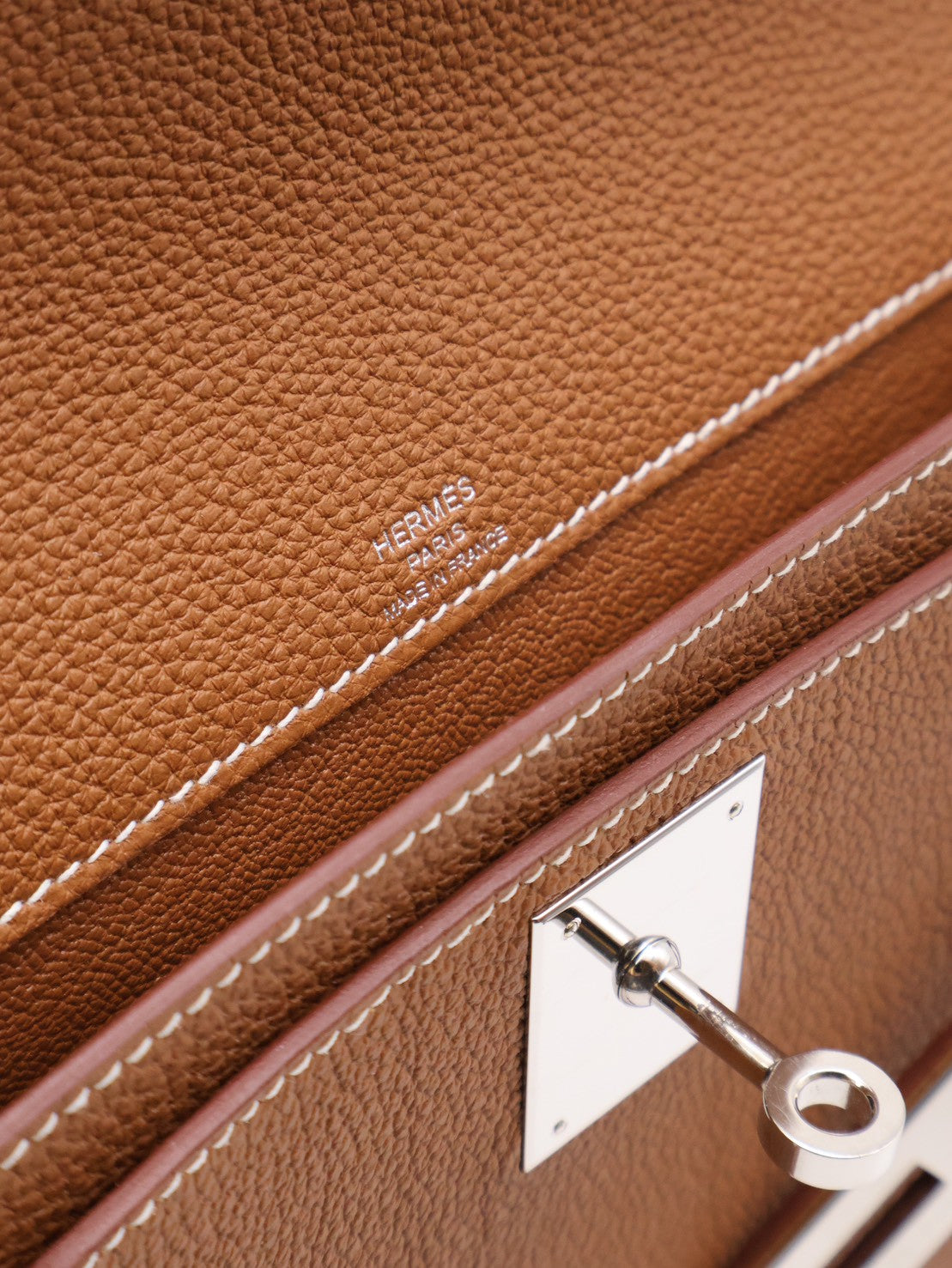 HERMES Kelly Depeches 25 - Gold 37 金棕銀 B