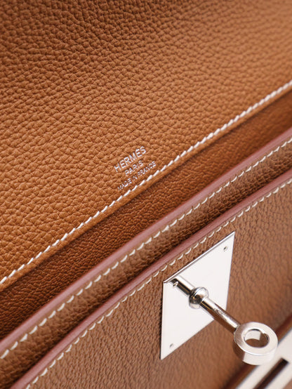 HERMES Kelly Depeches 25 - Gold 37 金棕銀 B
