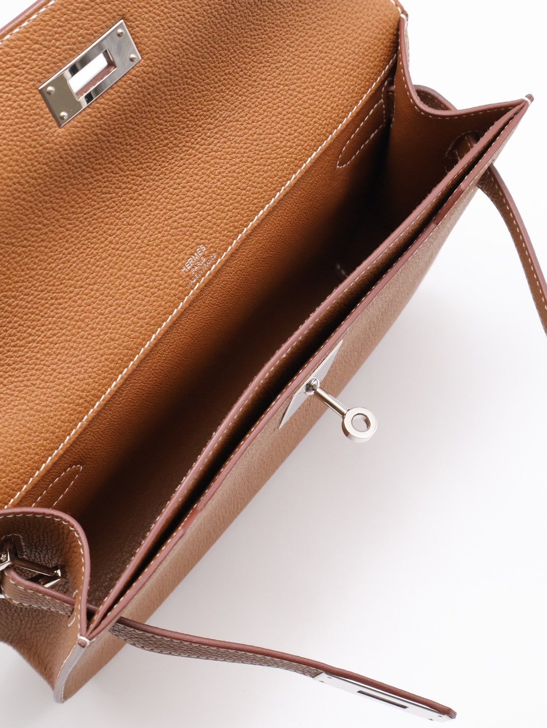 HERMES Kelly Depeches 25 - Gold 37 金棕銀 B