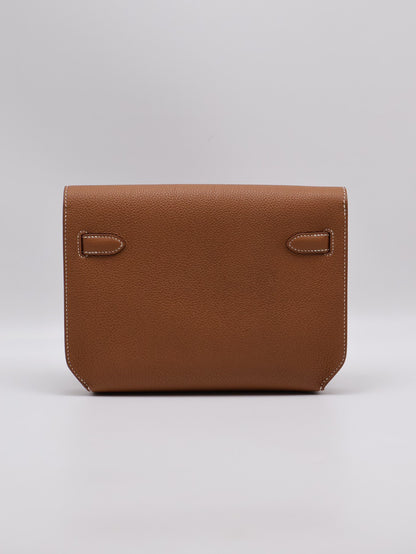 HERMES Kelly Depeches 25 - Gold 37 金棕銀 B