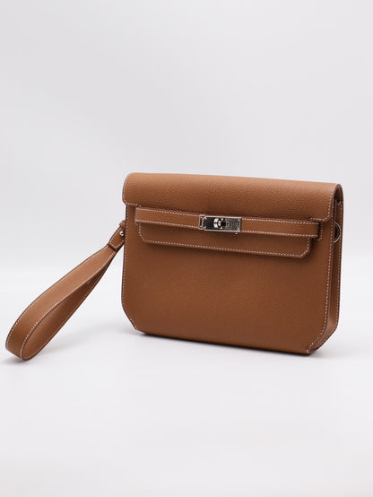 HERMES Kelly Depeches 25 - Gold 37 金棕銀 B
