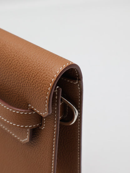 HERMES Kelly Depeches 25 - Gold 37 金棕銀 B