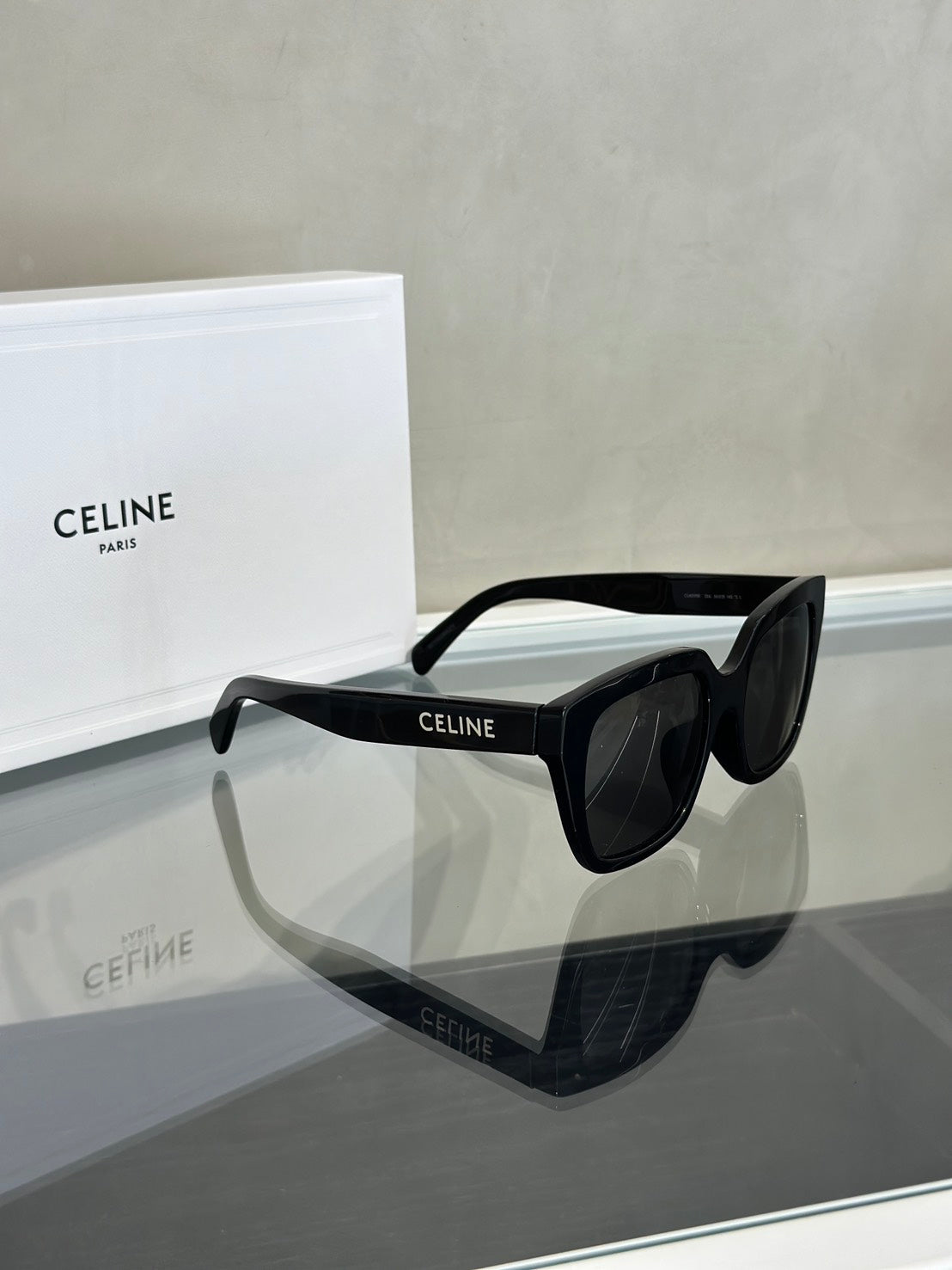 CELINE CELINE字母鏡腳方框太陽眼鏡