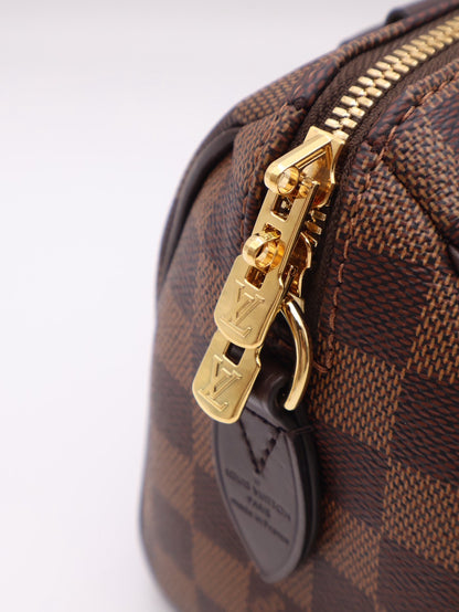 LOUIS VUITTON 棋盤格Speedy Bandouliere 20 - 棕邊背帶