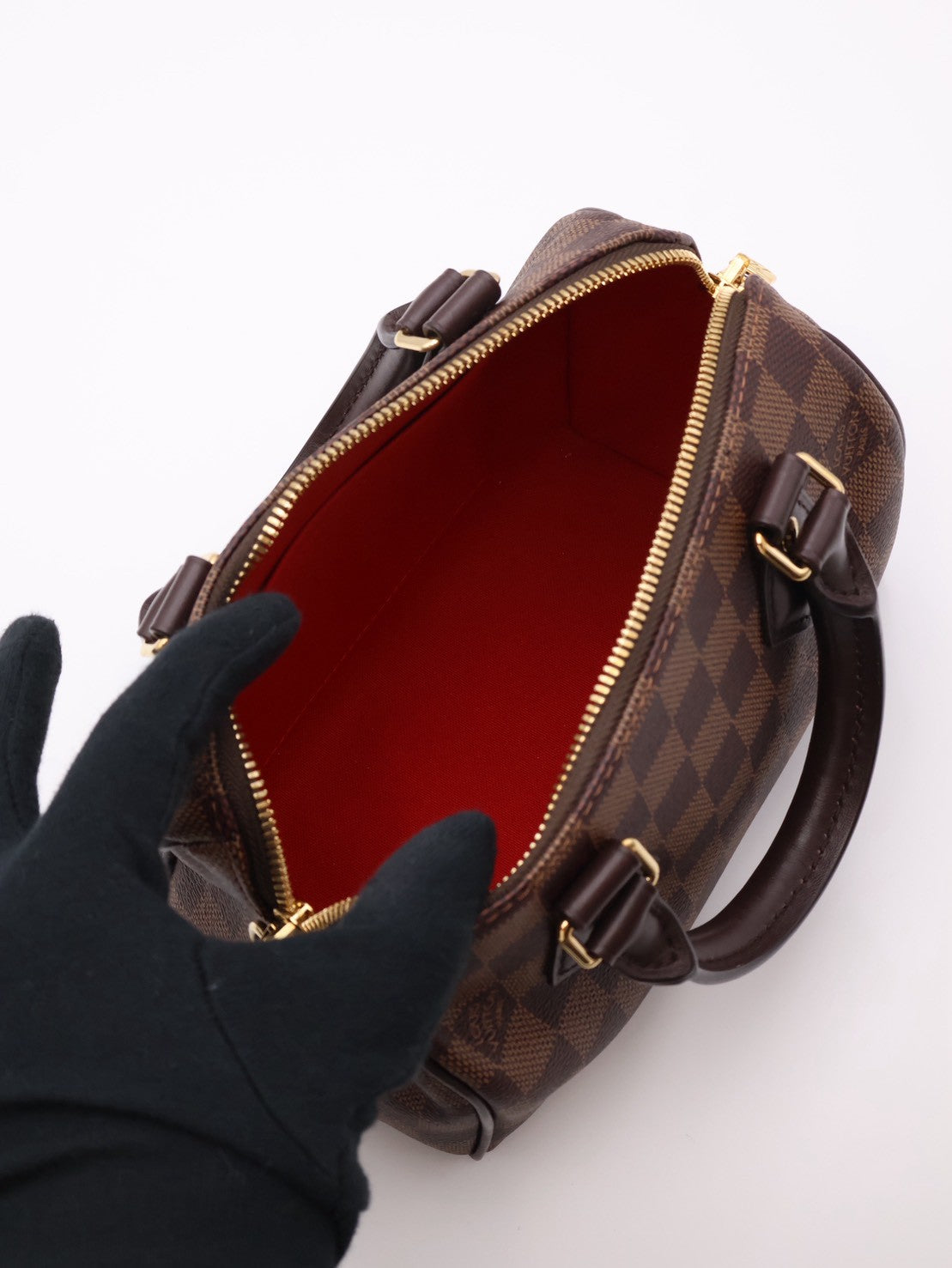 LOUIS VUITTON 棋盤格Speedy Bandouliere 20 - 棕邊背帶