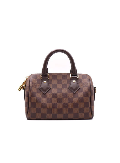 LOUIS VUITTON 棋盤格Speedy Bandouliere 20 - 棕邊背帶