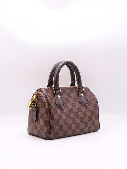 LOUIS VUITTON 棋盤格Speedy Bandouliere 20 - 棕邊背帶