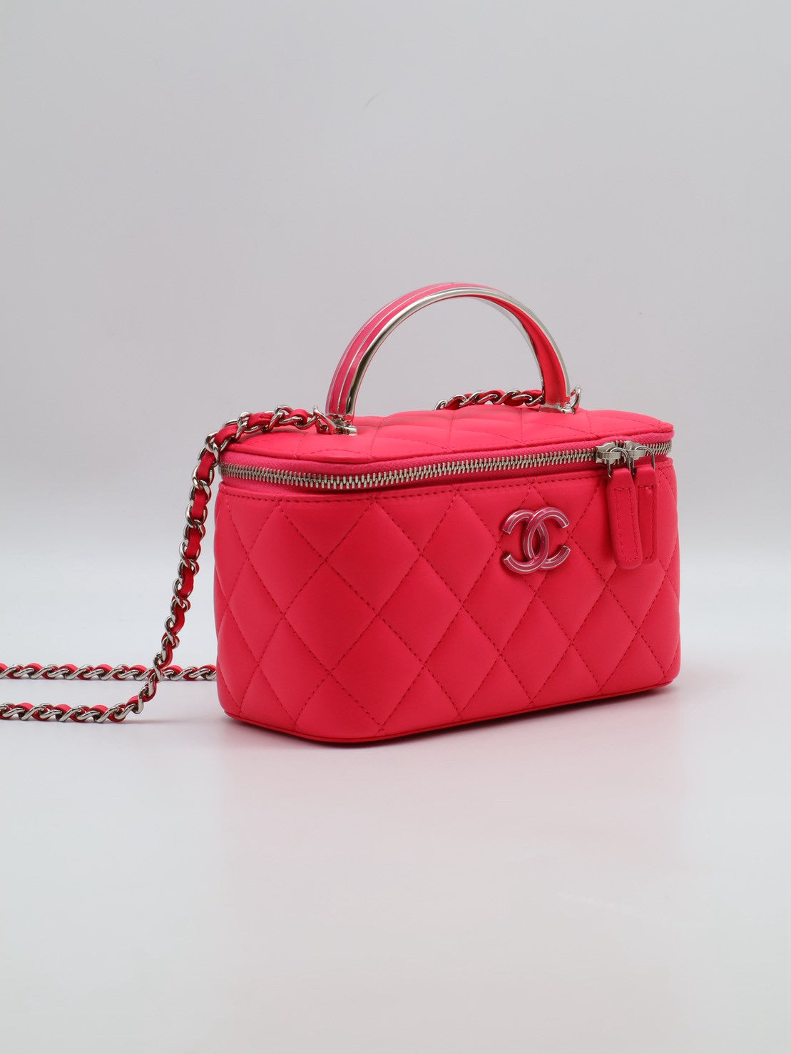 CHANEL 24C Handle長盒子 - 桃紅