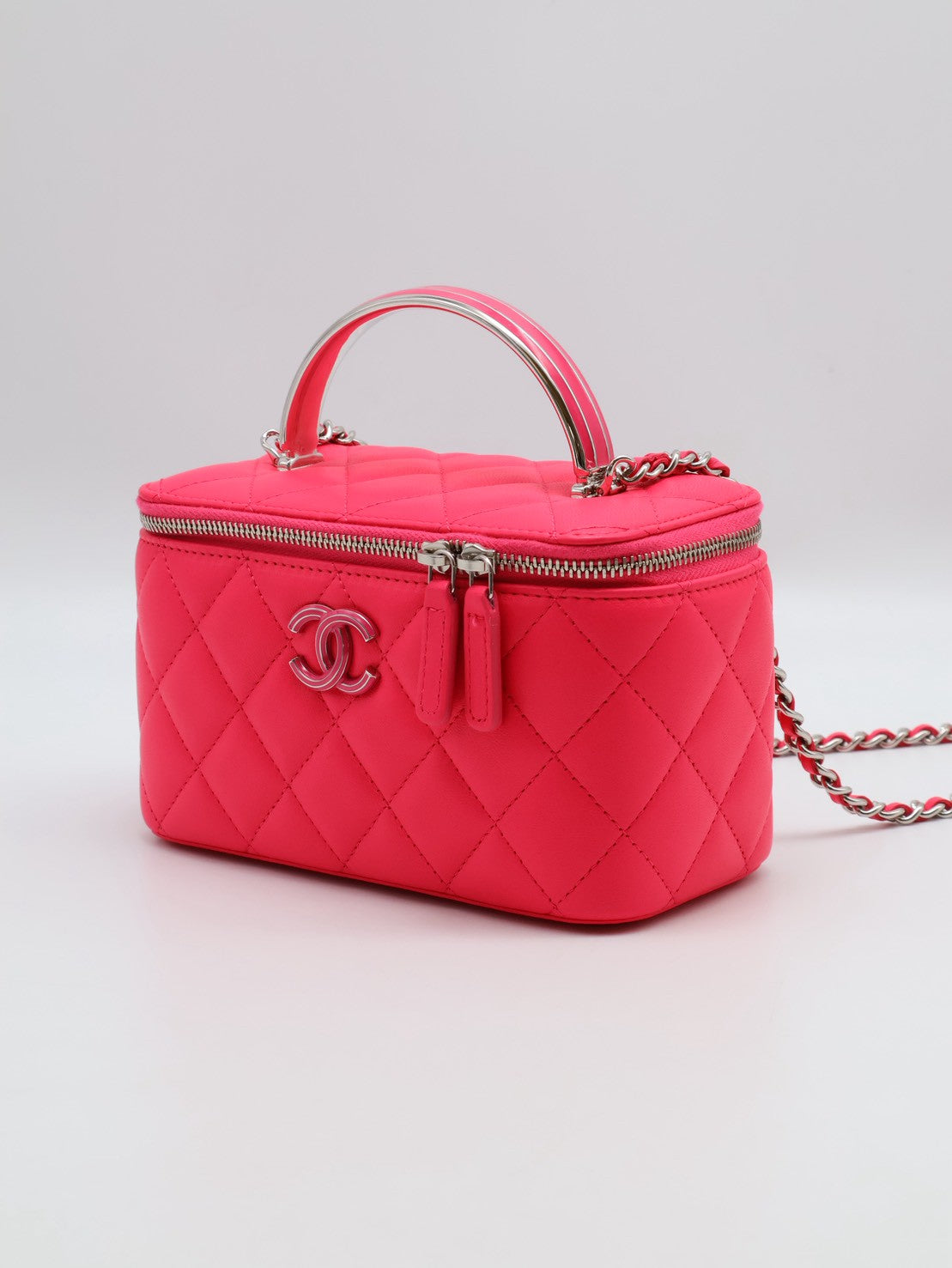 CHANEL 24C Handle長盒子 - 桃紅