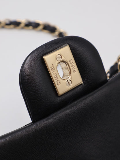 CHANEL 經典口蓋包Mini CF20 - 黑金23開