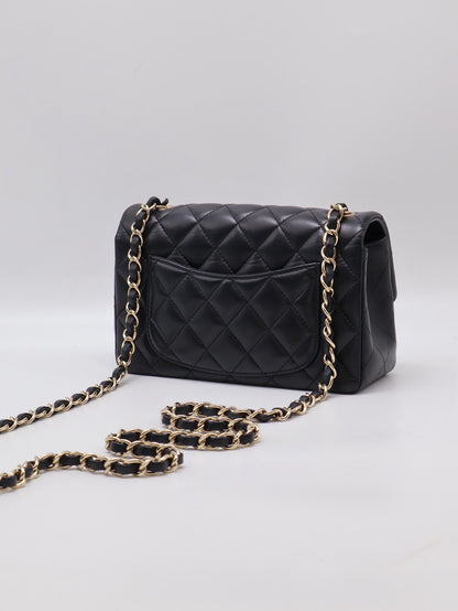 CHANEL 經典口蓋包Mini CF20 - 黑金23開
