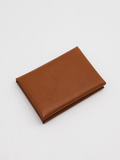 HERMES 馬鞍皮Calvi Duo - Gold 37 金棕 K