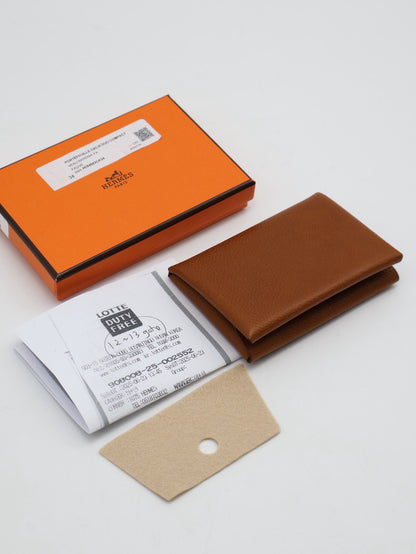 HERMES 馬鞍皮Calvi Duo - Gold 37 金棕 K
