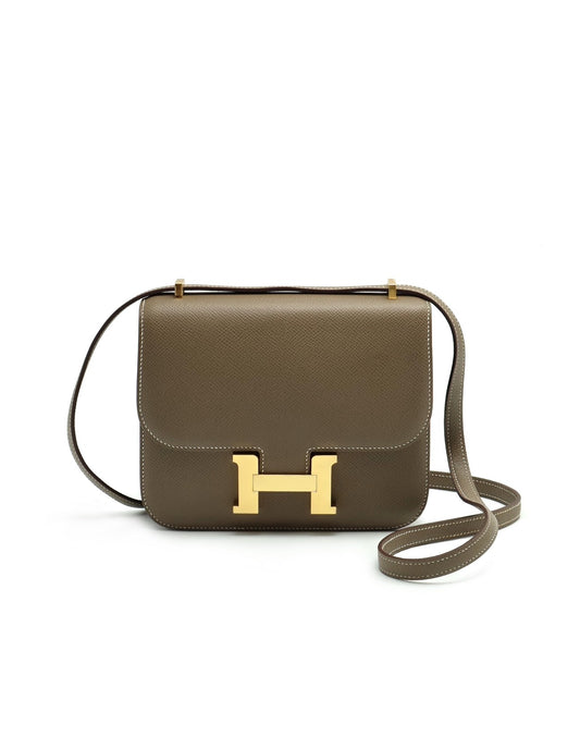 HERMES Mini constance 19 - 灰金 Z