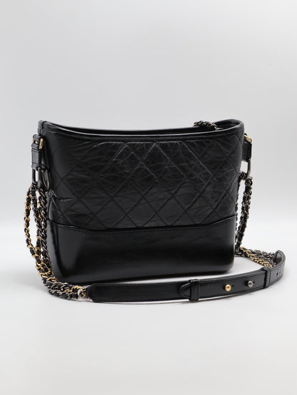 CHANEL 雙鍊條流浪包 - 新中號黑29開