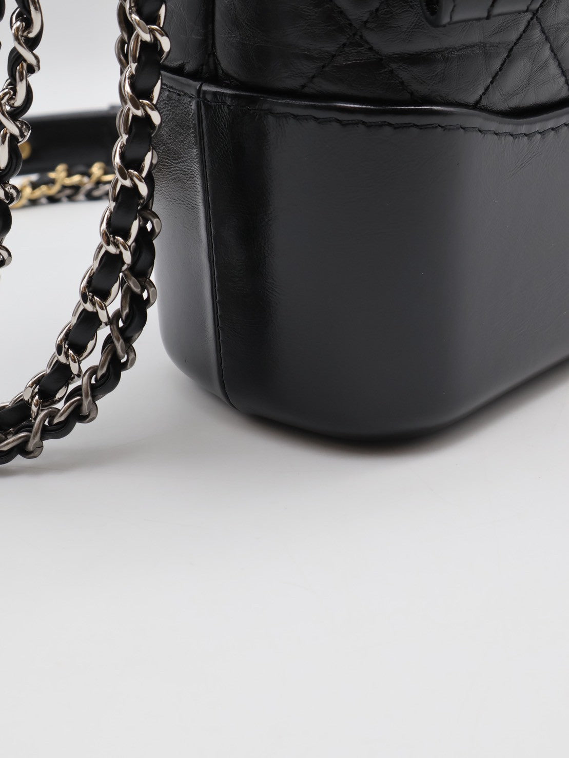 CHANEL 雙鍊條流浪包 - 新中號黑29開