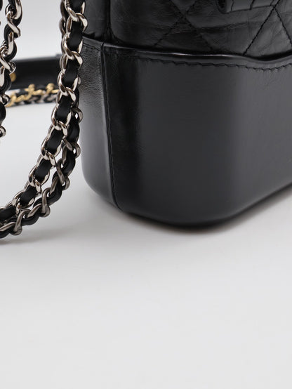 CHANEL 雙鍊條流浪包 - 新中號黑29開