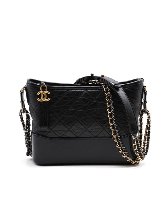 CHANEL 雙鍊條流浪包 - 新中號黑29開
